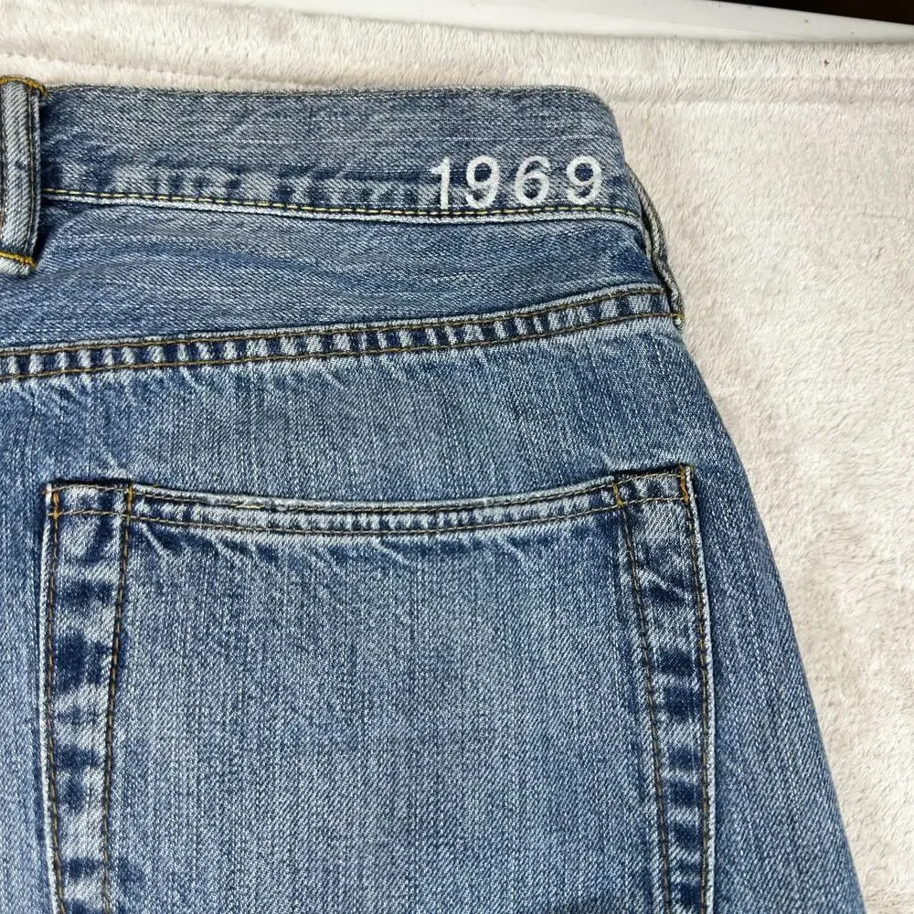 Gap 1969 Loose Fit Jeans Mens 40x30 Medium Wash 100% Cotton 5 Pocket Denim